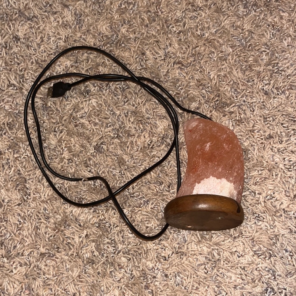 Moon shaped Himalayan salt lamp